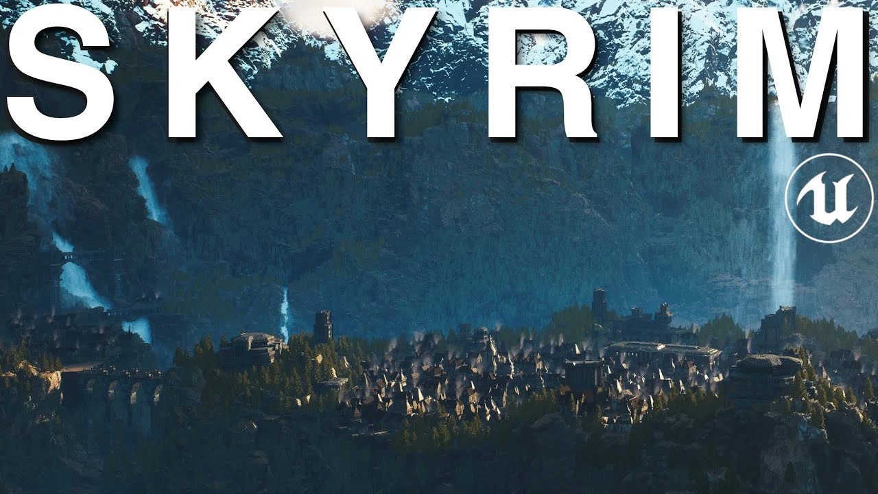 На Unreal Engine 5 показали город Маркарт из Skyrim с соблюдением реалистичных размеров