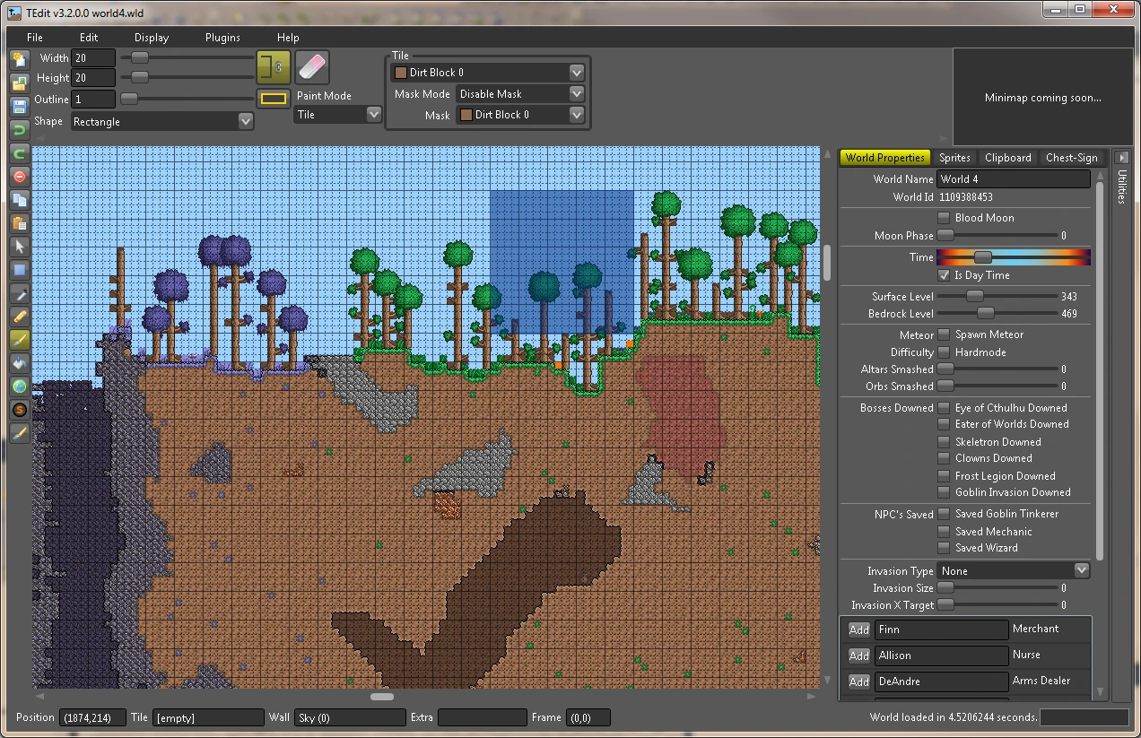 Terraria "Редактор Карт" (TEdit) [7 версий: 3.11 - Beta 15] - RUS