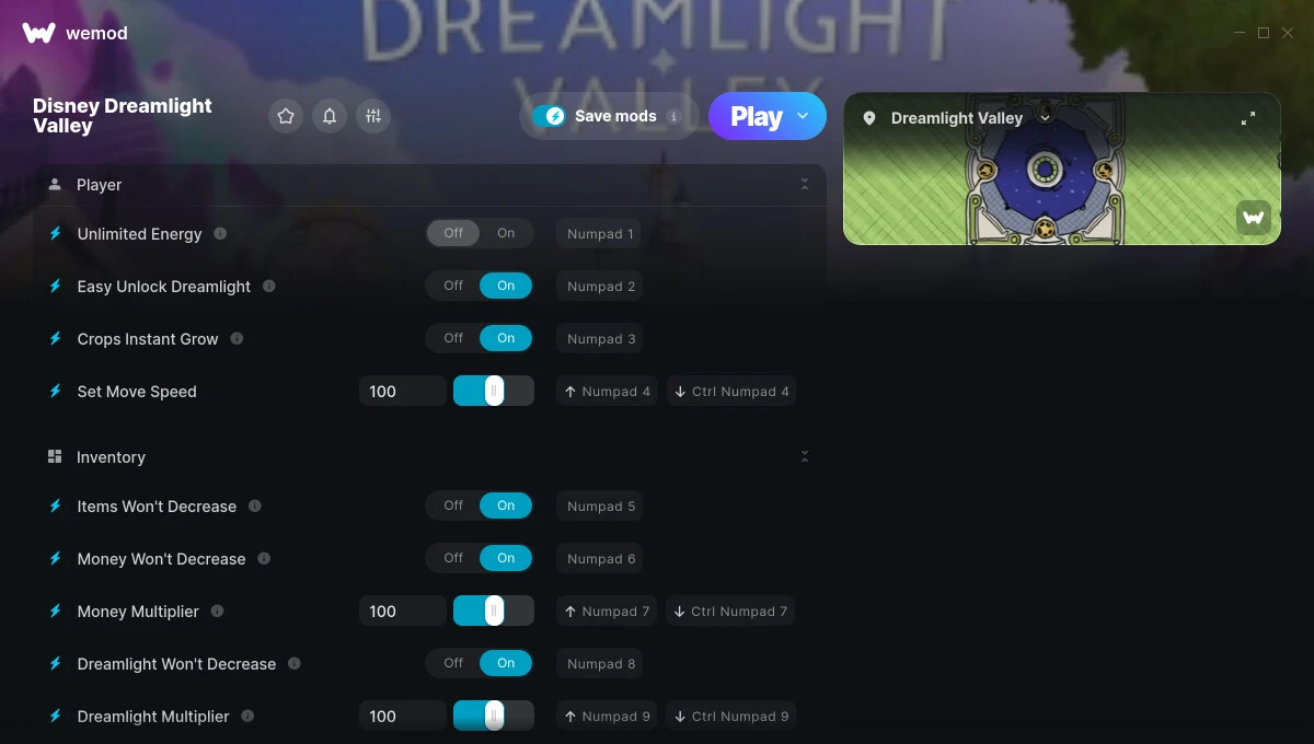 Disney Dreamlight Valley "Трейнер +16" [UPD: 14.04.2025] {FLiNG / WeMod}