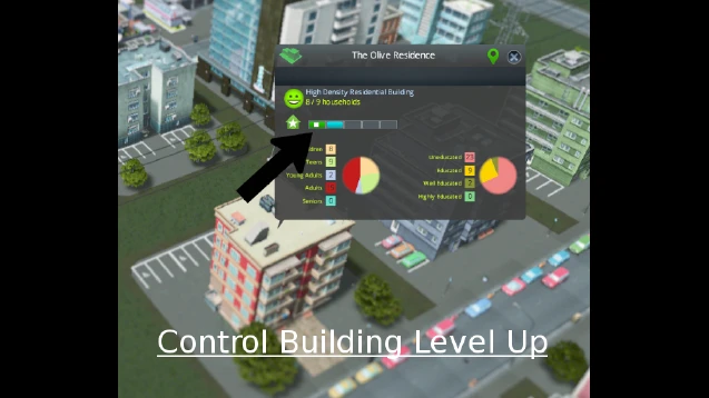 Cities: Skylines "Control Building Level Up v0.4 - Контроль улучшения здания"