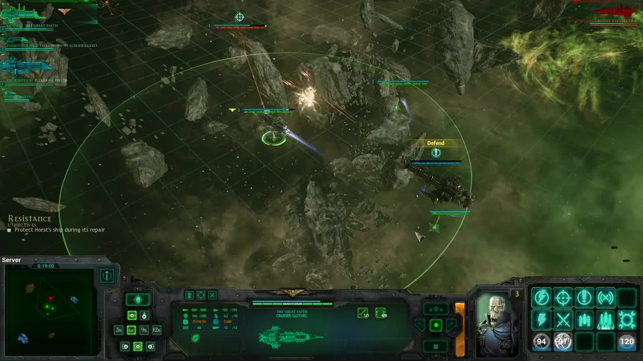 Battlefleet Gothic Armada "прохождение на русском Защита Инквизитора глава 01-1 обзор"