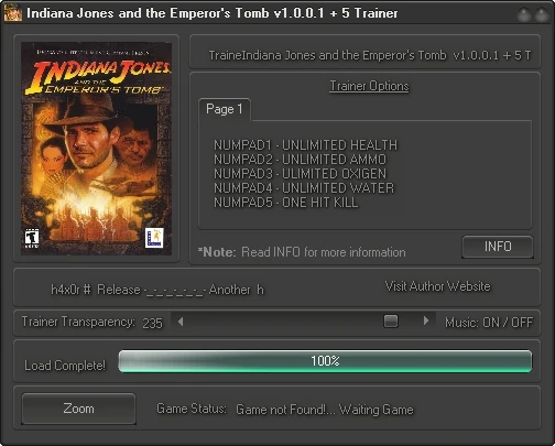 Indiana Jones and the Emperor's Tomb: Трейнер (+5) [1.0.0.1] {h4x0r}