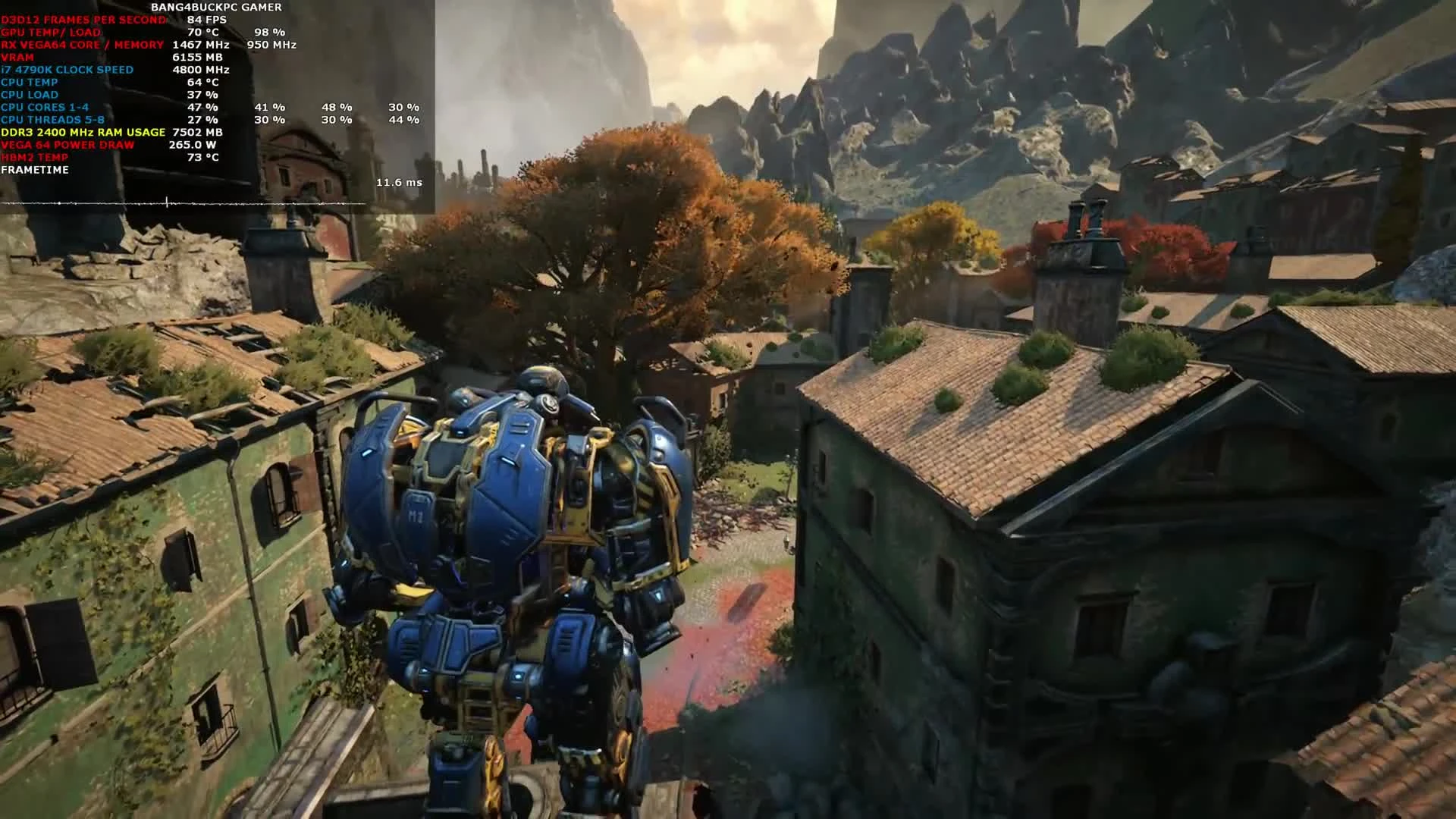 Gears Of War 4 Ultra Settings 2560x1440 | RX VEGA 64 | i7 4790K 4.8GHz