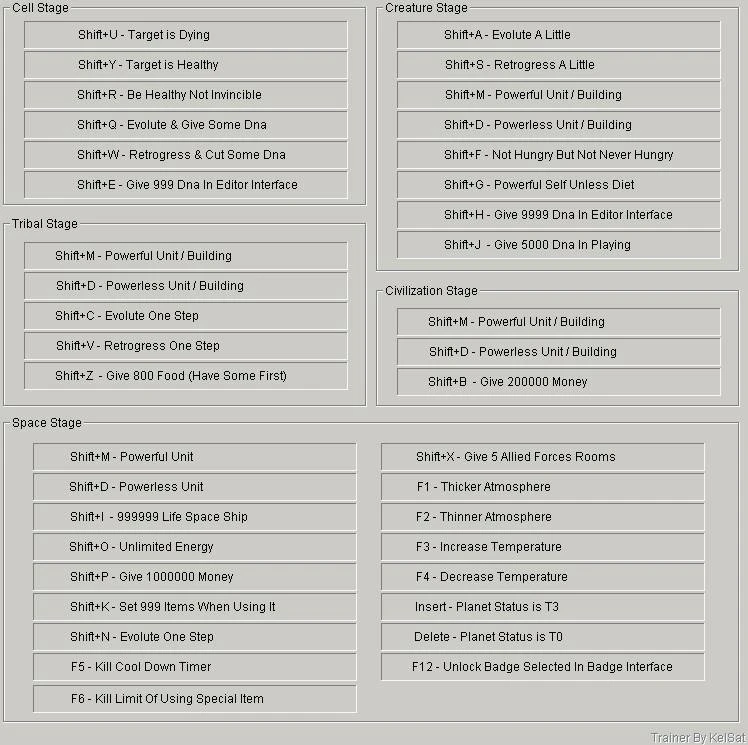 Spore: Трейнер (+33) [1.0]