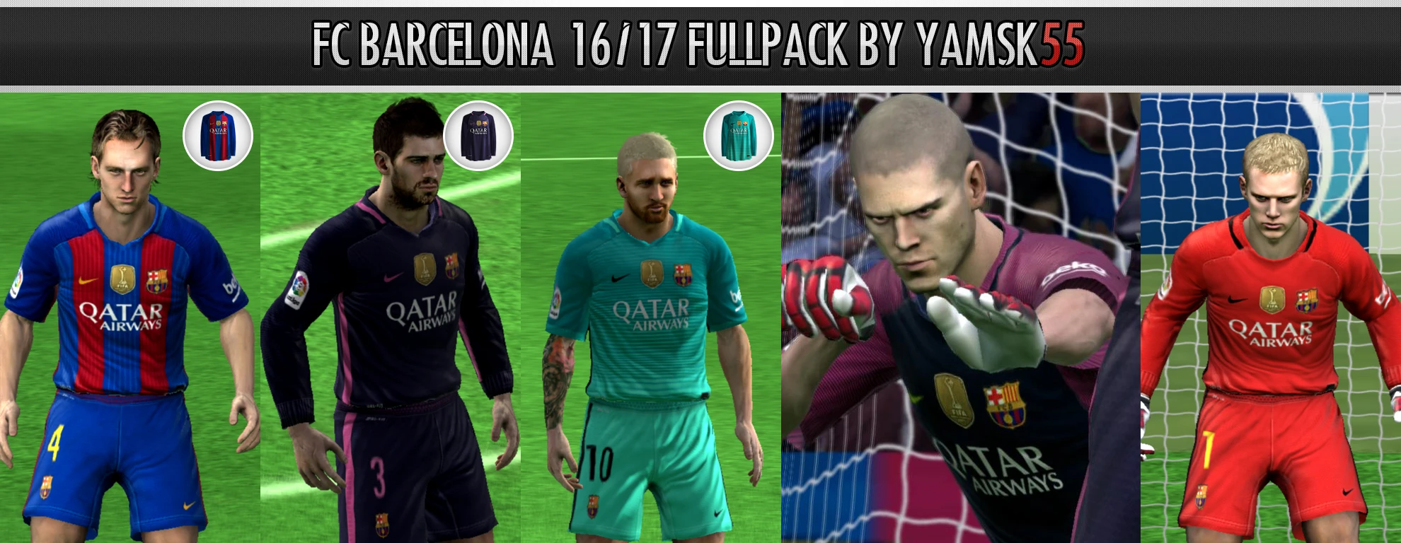 FIFA 10 "FC BARCELONA 16/17 HQ FullPack by Yamsk55"