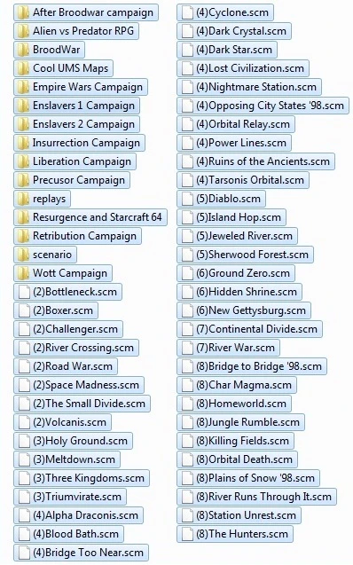 StarCraft "Дополнительные карты"