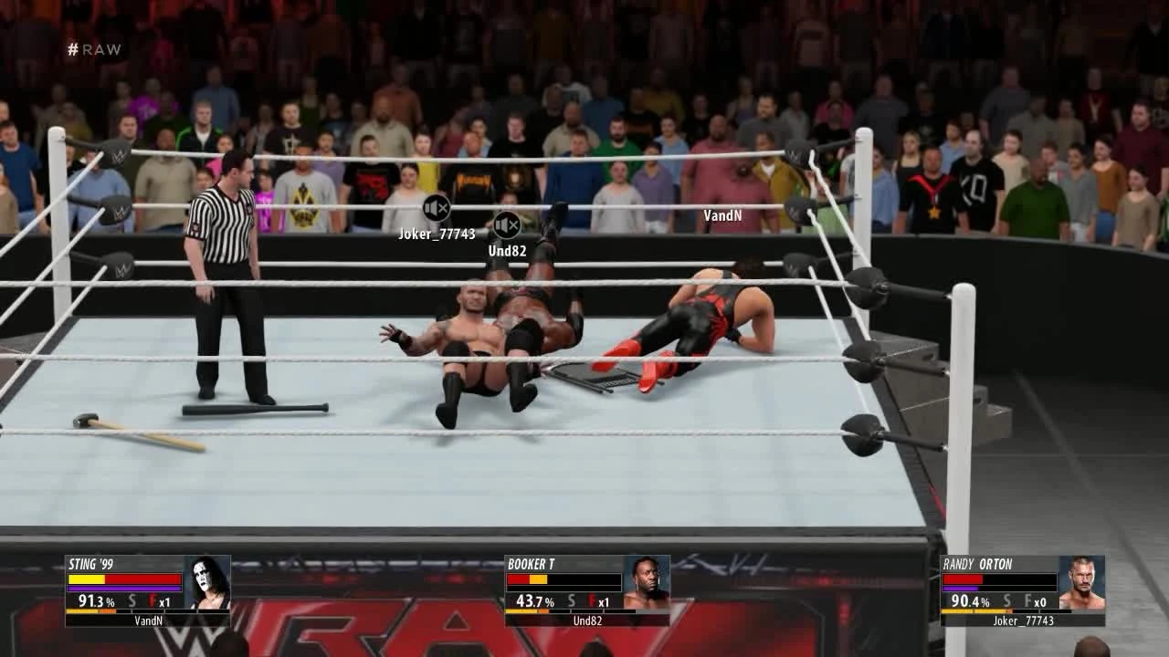 2K16 Online Random Triple threat match - Orton VS Sting VS Booker T
