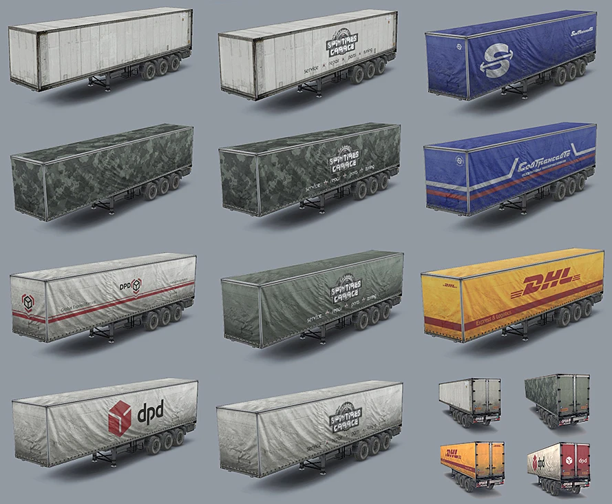 Spintires "Pack skins for default trailer"