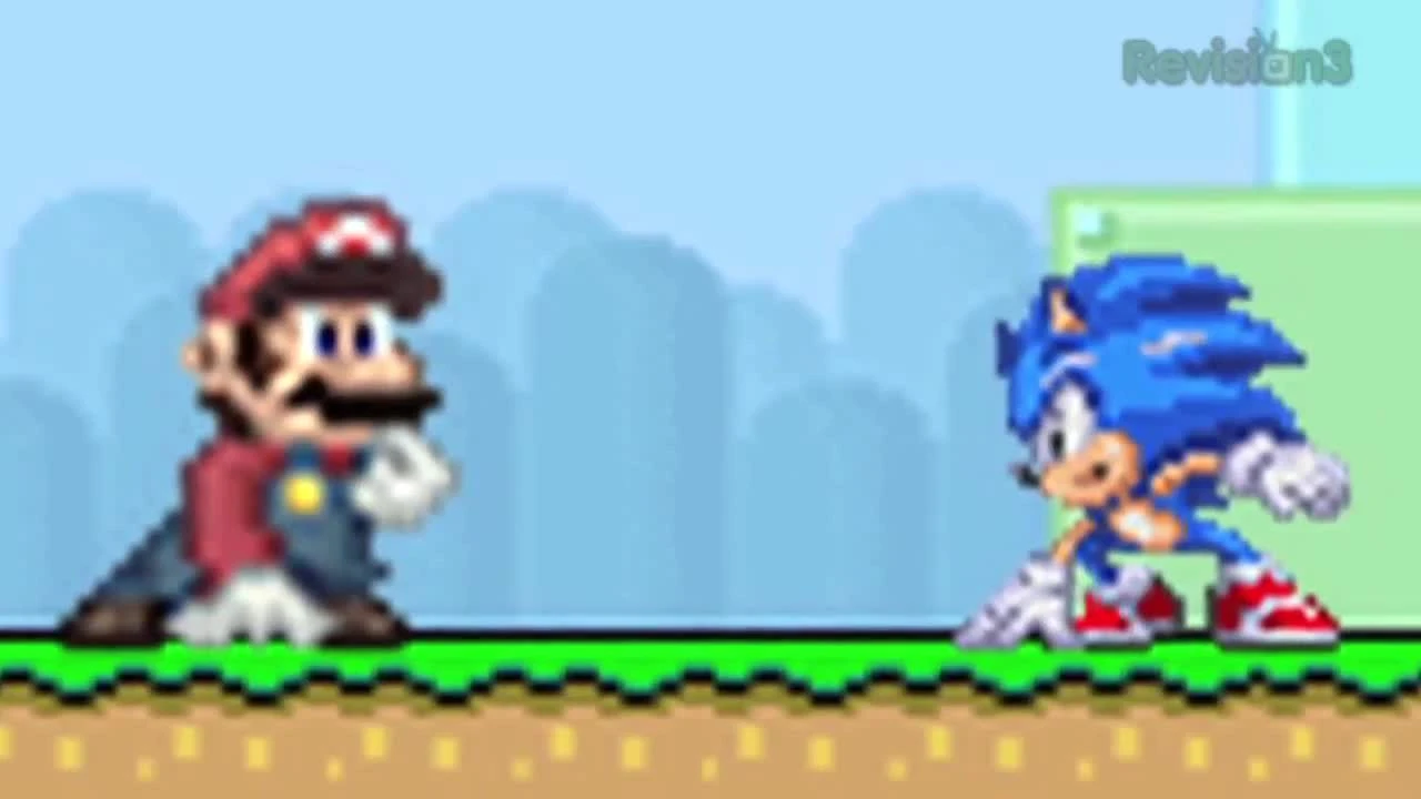 Марио VS Соник - Бой насмерть!