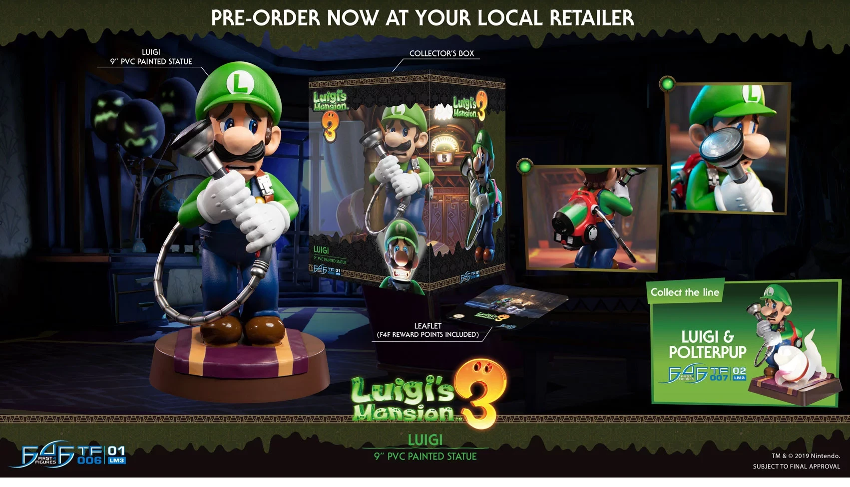 Испуганный Луиджи на вашу полку - First 4 Figures показала детализированную статуэтку по Luigi's Mansion 3