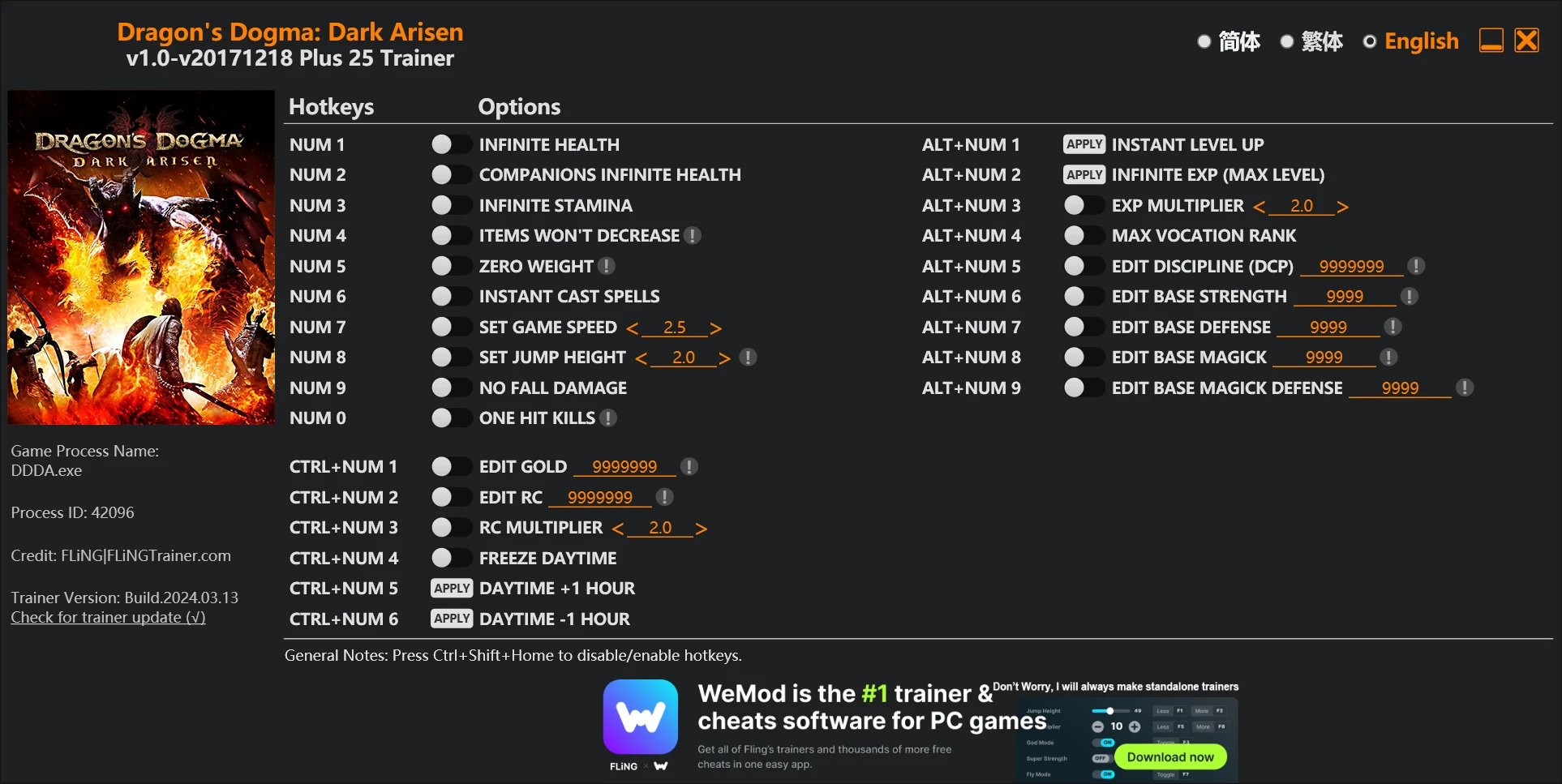 Dragon's Dogma: Dark Arisen "Трейнер +25" [1.0 - UPD: 18.12.2017] {FLiNG}