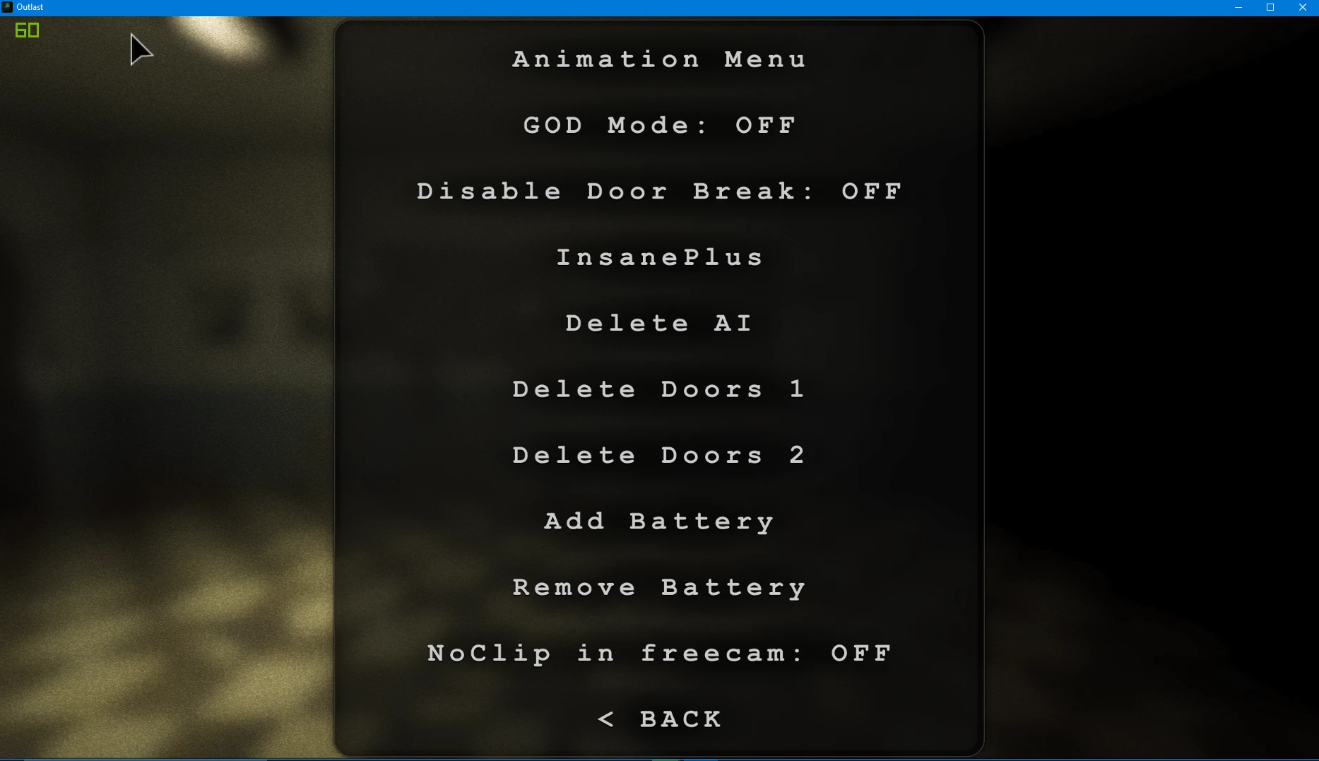 Outlast: Чит-Мод/Cheat-Mode (Ultra Menu Mod V 0.3)
