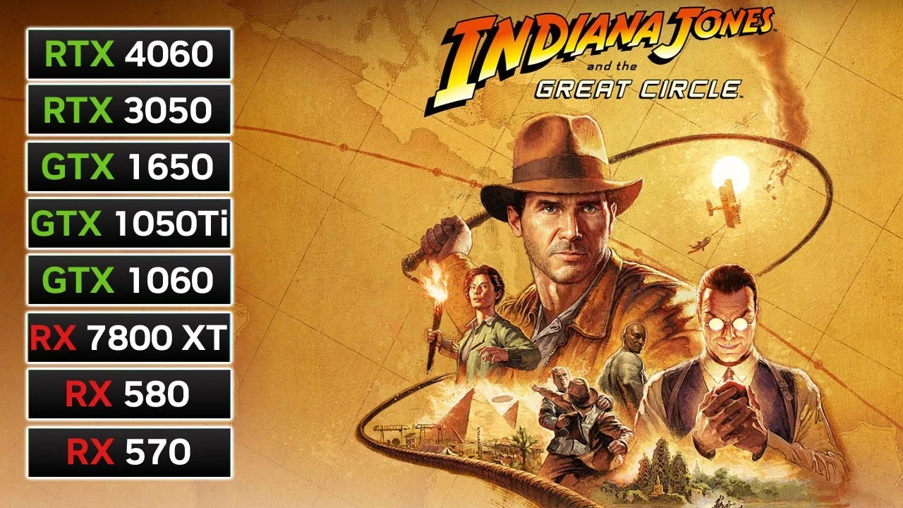 Как работает Indiana Jones and the Great Circle на бюджетных и мощных видеокартах разного уровня