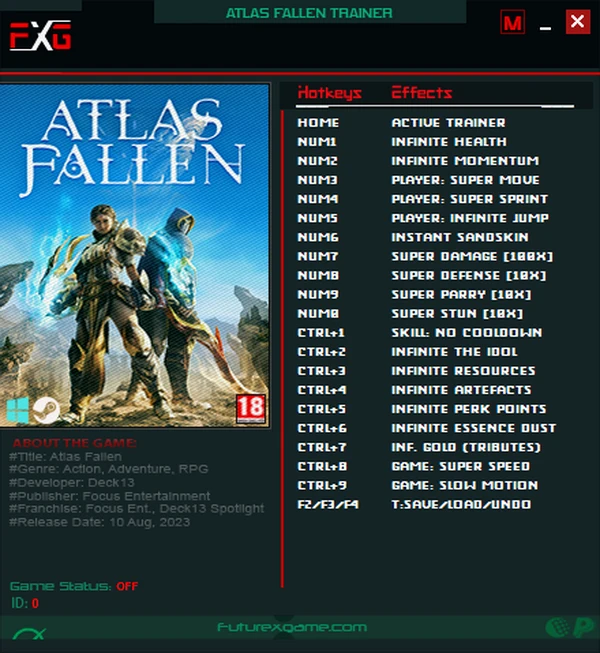 Atlas Fallen "Трейнер +20" [v10.08.2023] {FutureX}
