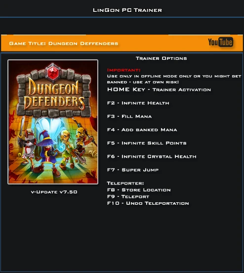Dungeon Defenders: Трейнер/Trainer (+8) [7.50] {LinGon}