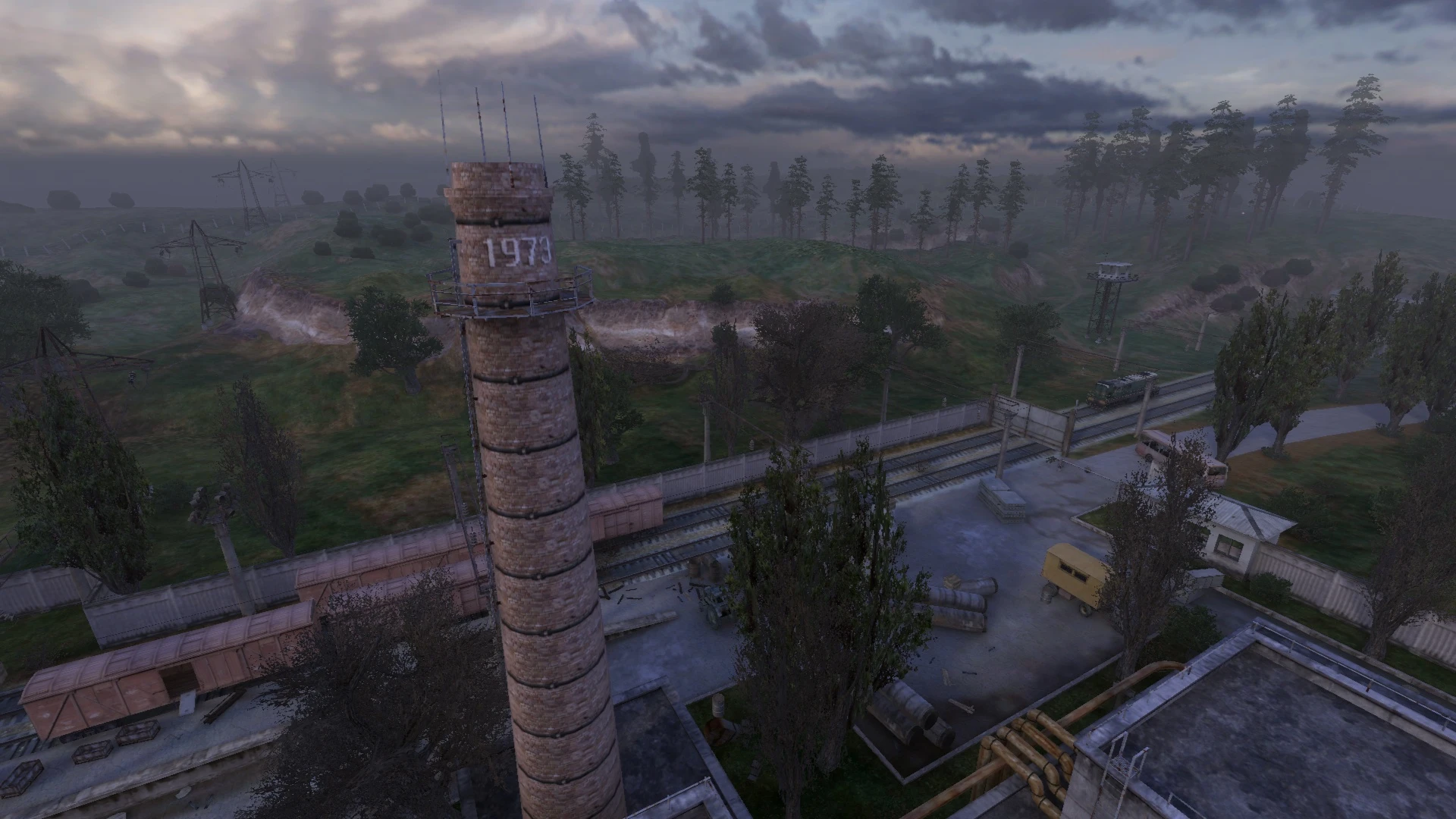 S.T.A.L.K.E.R.: Shadow of Chernobyl "lvl3_agroprom из OLR 2.5 с заменой растительности из оригинальной игры"