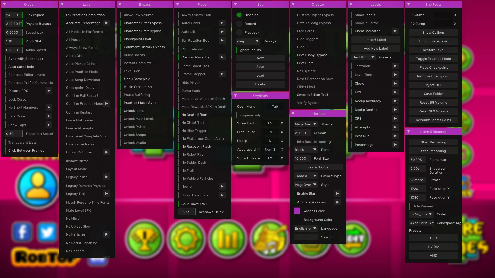 Geometry Dash "Меню - модов" [1.4.0] {FireMario211}