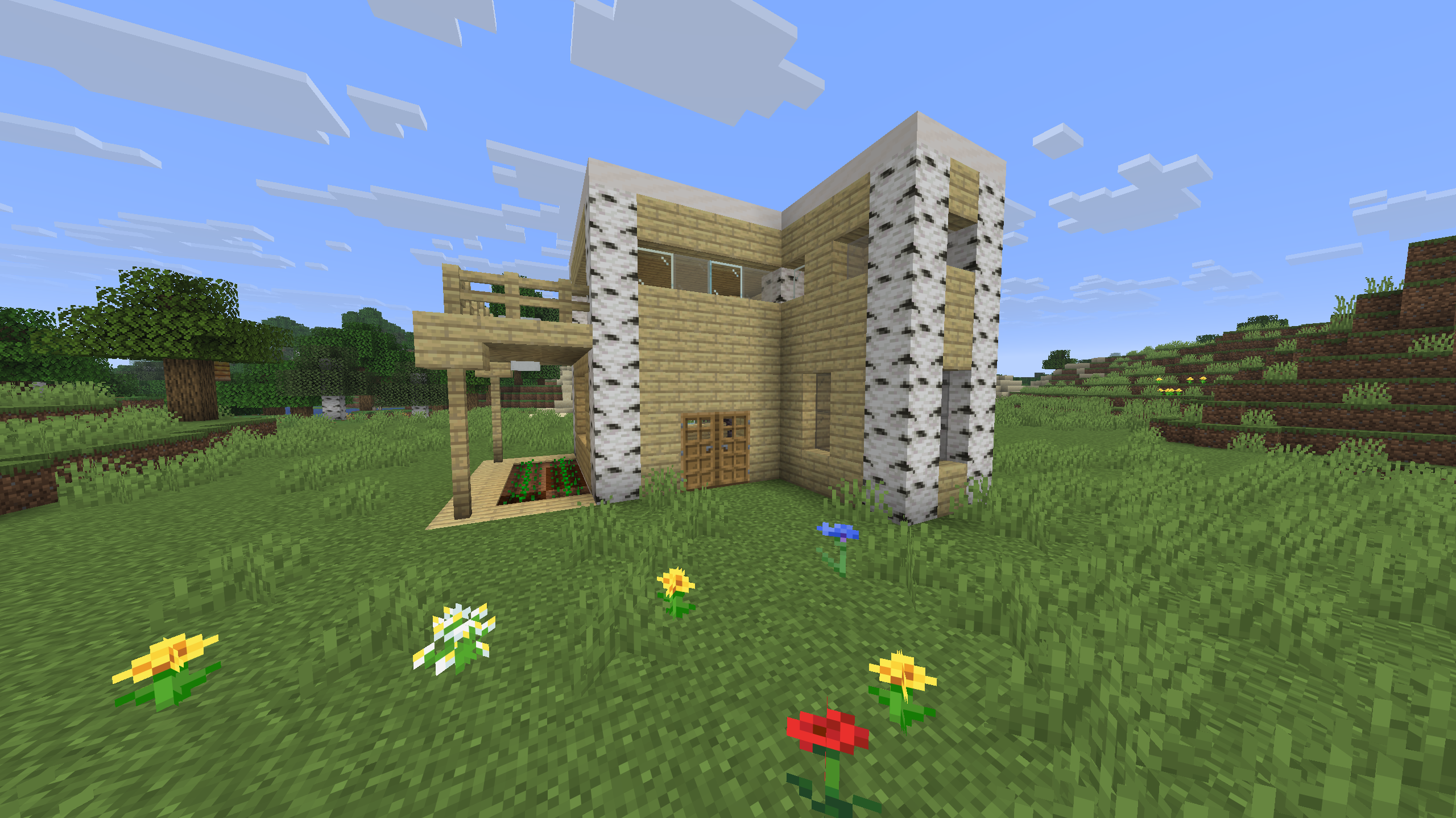 Minecraft "Дом из берёзы"