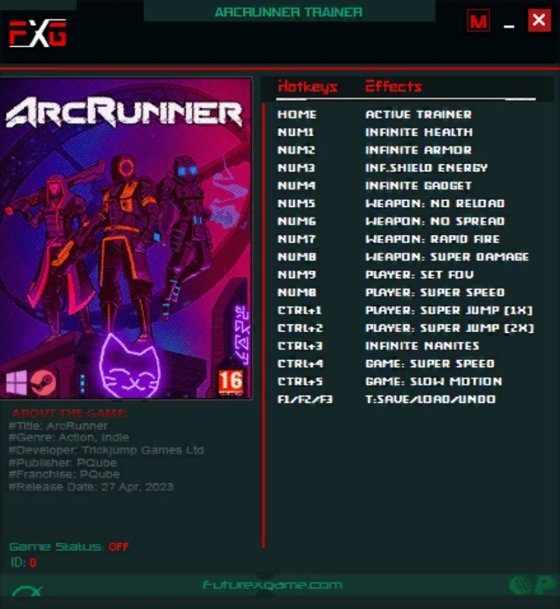 ArcRunner "Трейнер +15" [1.0.0.2] {FutureX}