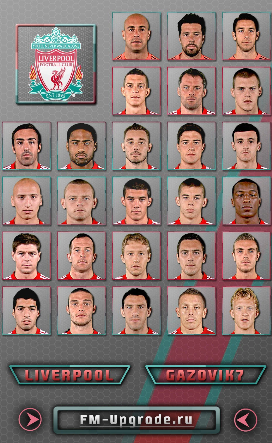 FIFA Manager 12 "Фотопак игроков Ливерпуля"