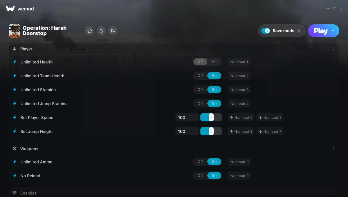 Operation: Harsh Doorstop "Трейнер +10" [UPD: 10.07.2025] {STiNGERR / WeMod}