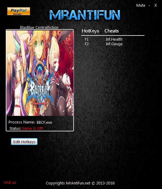 Blazblue: Central Fiction: Трейнер/Trainer (+5) [05.05.17] {MrAntiFun}