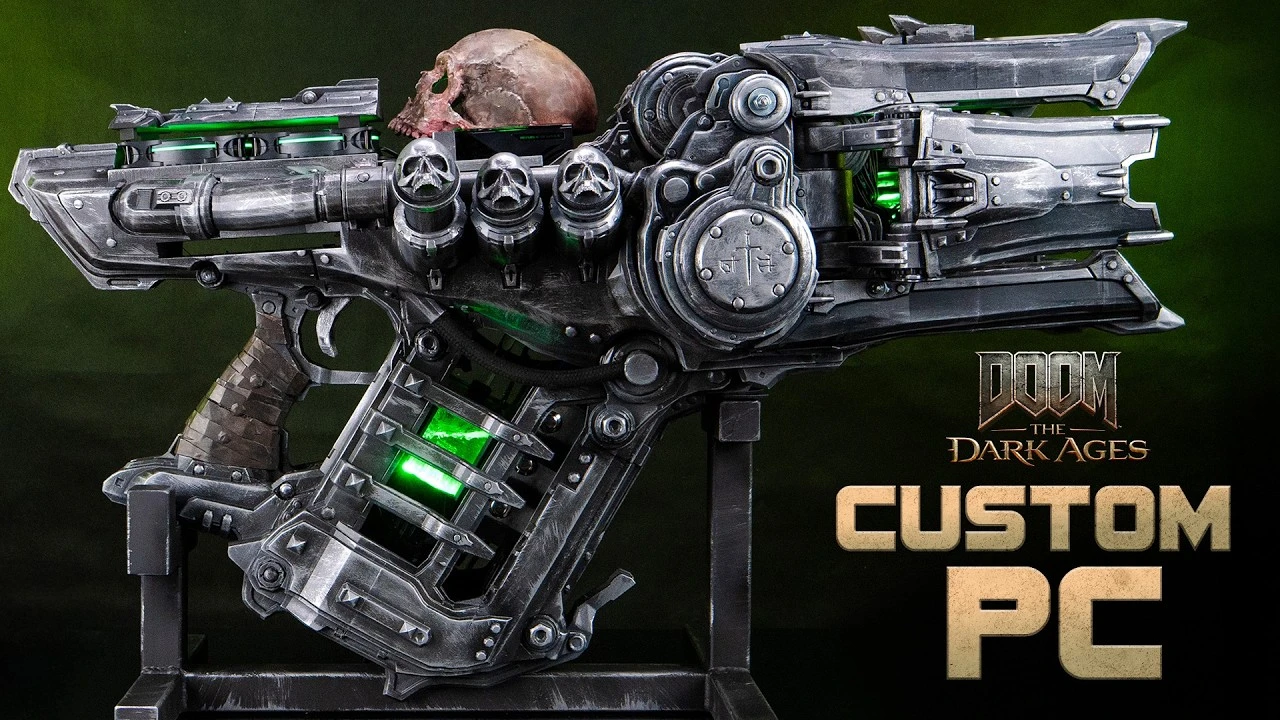 Блогер продемонстрировал игровой компьютер в виде оружия Skullcrusher из DOOM: The Dark Ages