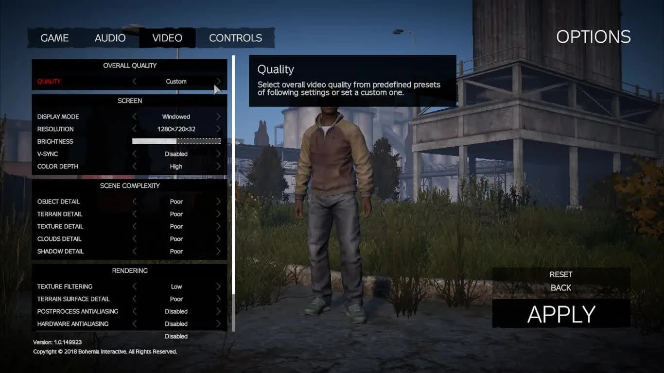 DayZ 1.0 на слабом ноутбуке