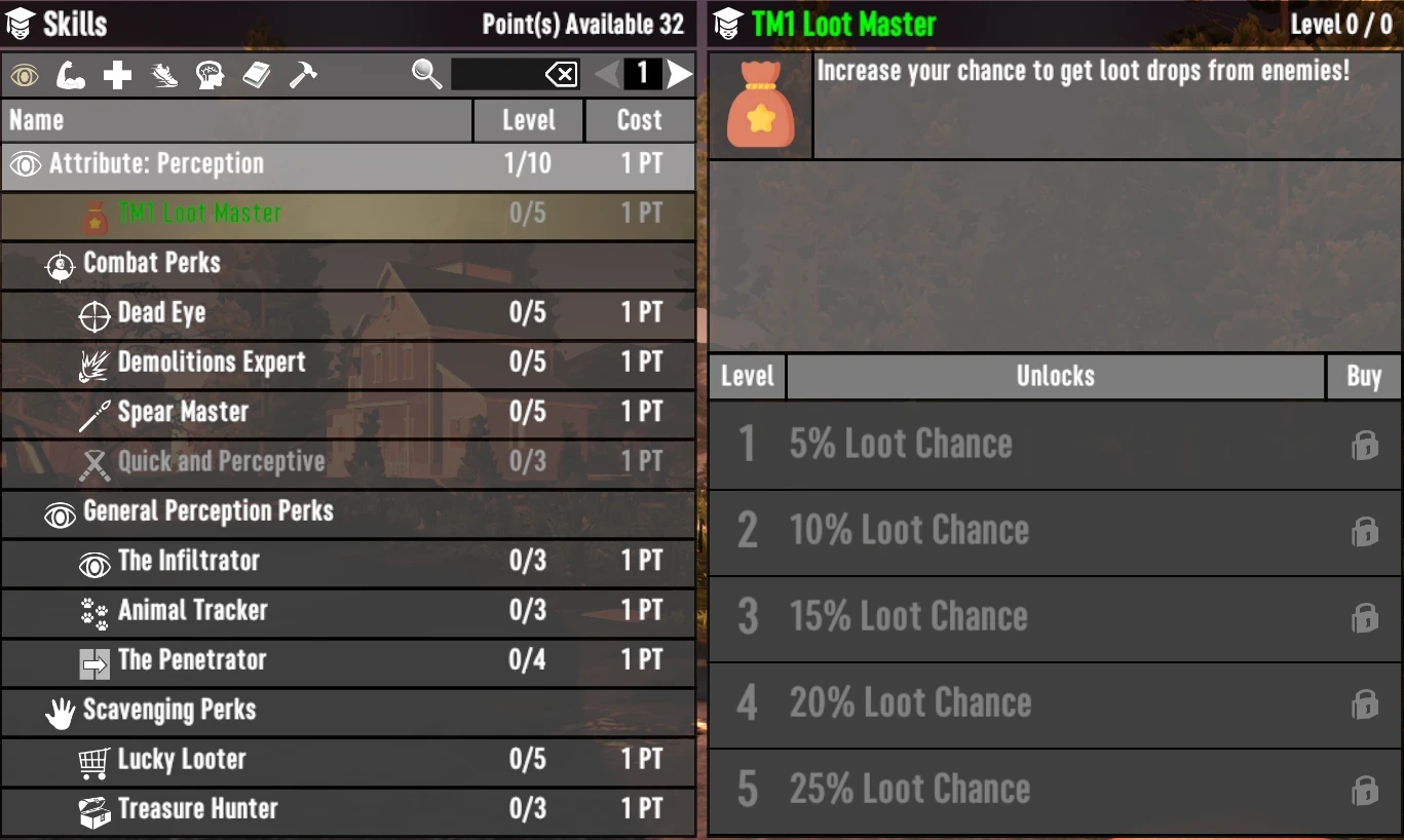 7 Days To Die "Мод на новые и полезные перки TheMeanOnes Perk Pack"