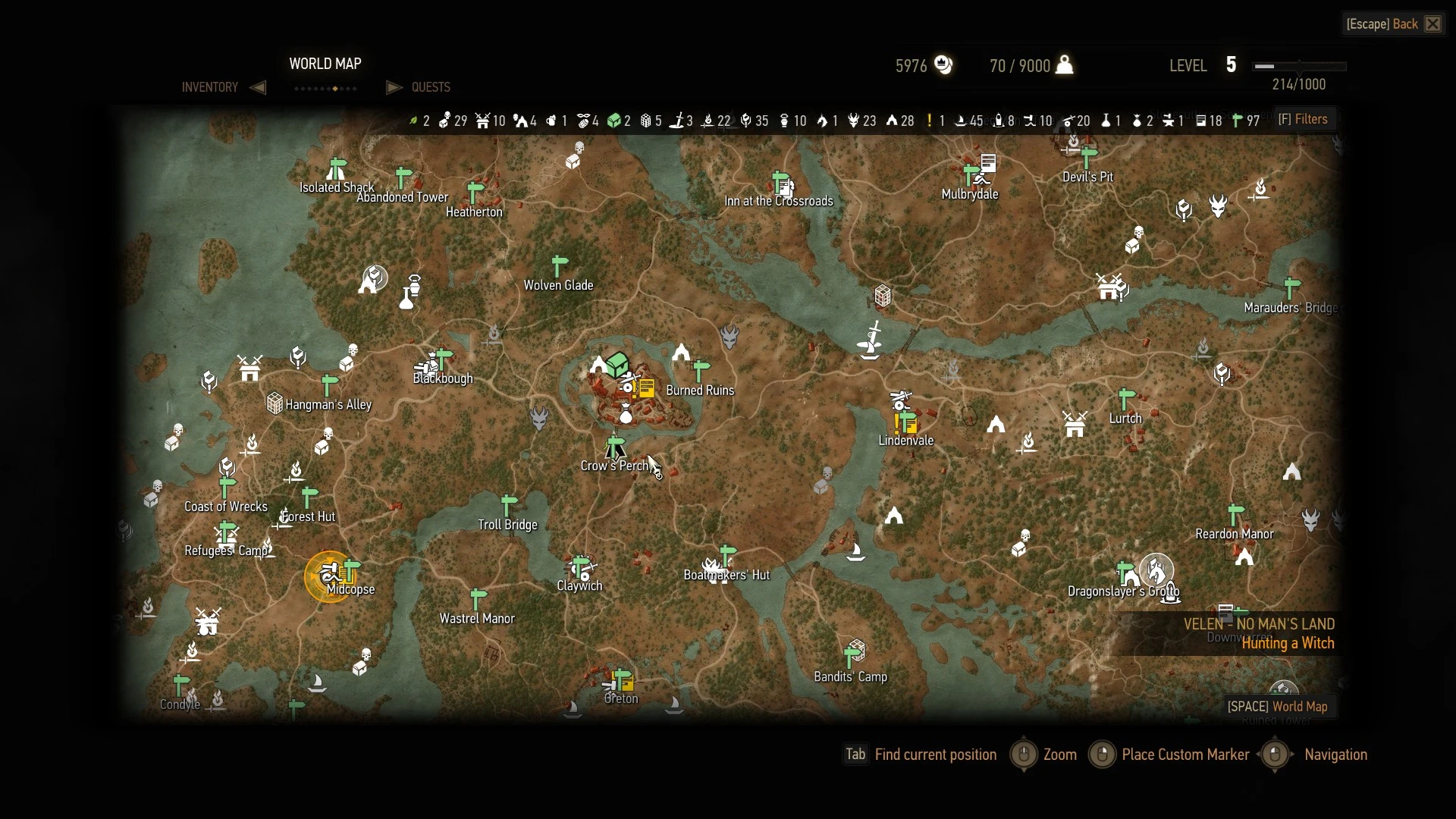 Witcher 3: Wild Hunt "Показать метки на карте 1.21"