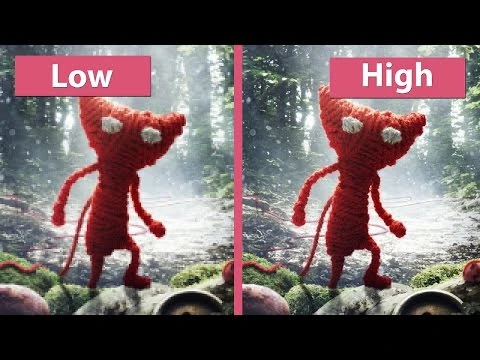 Сравнение графики в Unravel на разных настройках