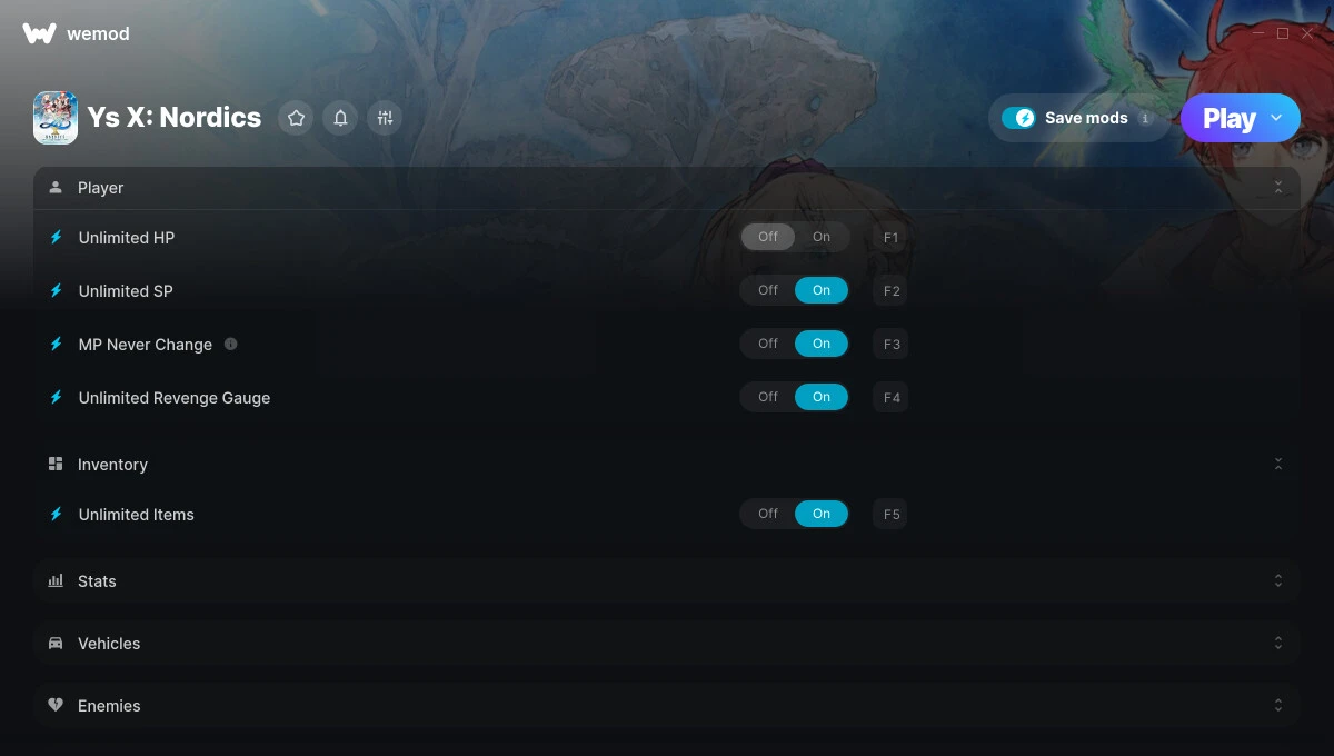 Ys 10: Nordics "Трейнер +16" [UPD: 23.07.2025] {ColonelRVH / WeMod}