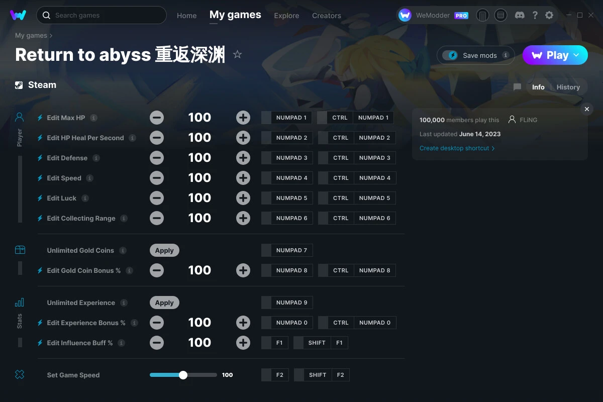 Return to abyss "Трейнер +12" [UPD: 14.06.2023] {FLiNG / WeMod}