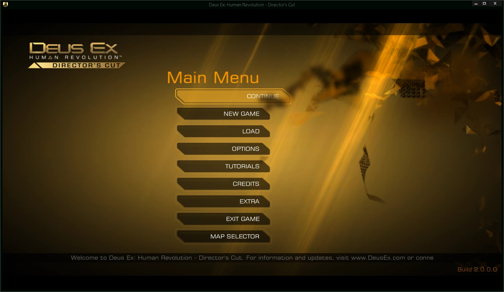 Deus Ex: Human Revolution "Меню отладки для Director's Cut (2.0.0.0-2.0.66.0)"
