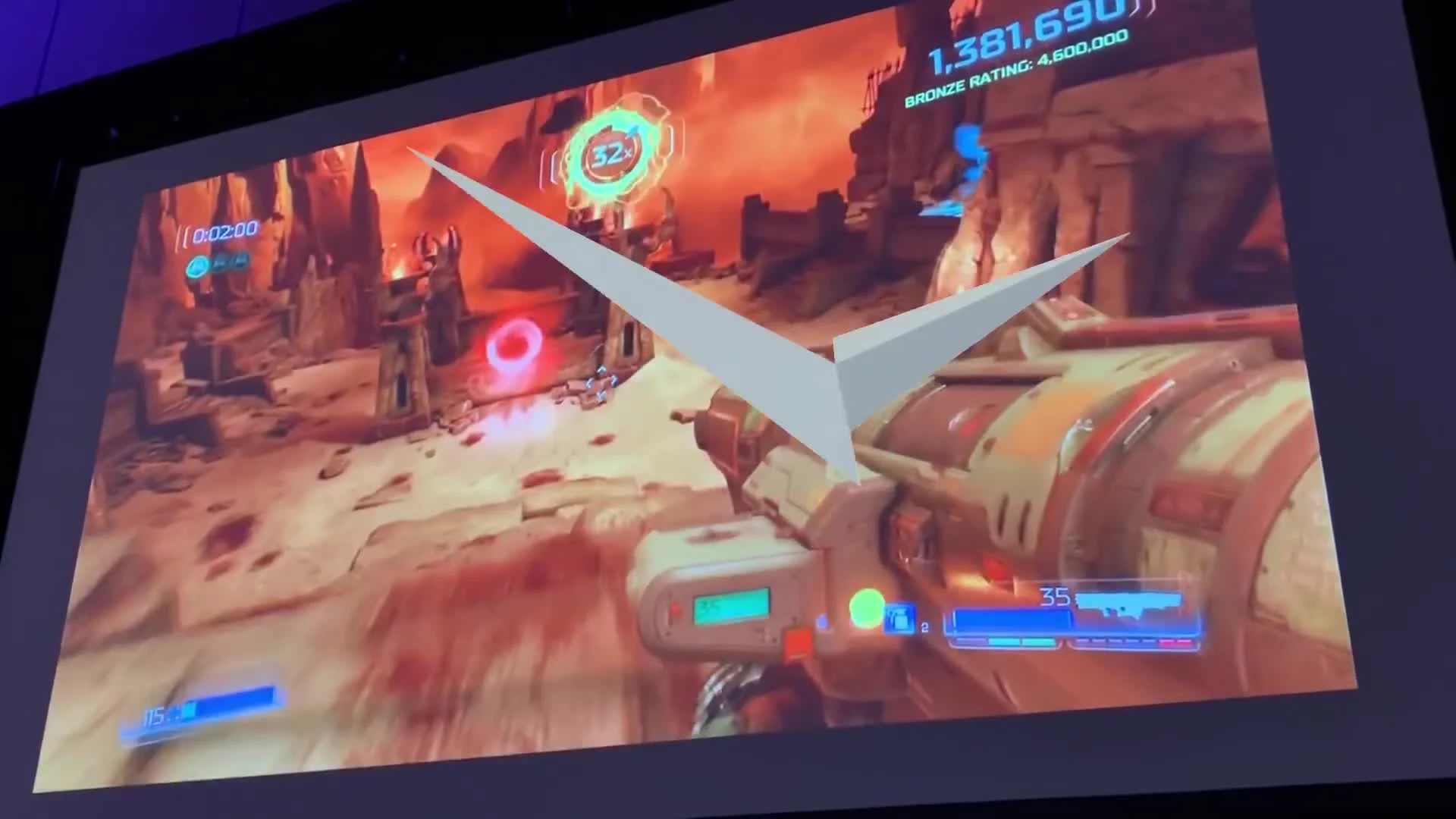 Демонстрация Doom (2016) на Google Stadia