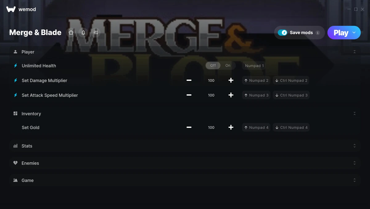 Merge & Blade "Трейнер +9" [UPD: 16.08.2024] {GreenHouse / WeMod}