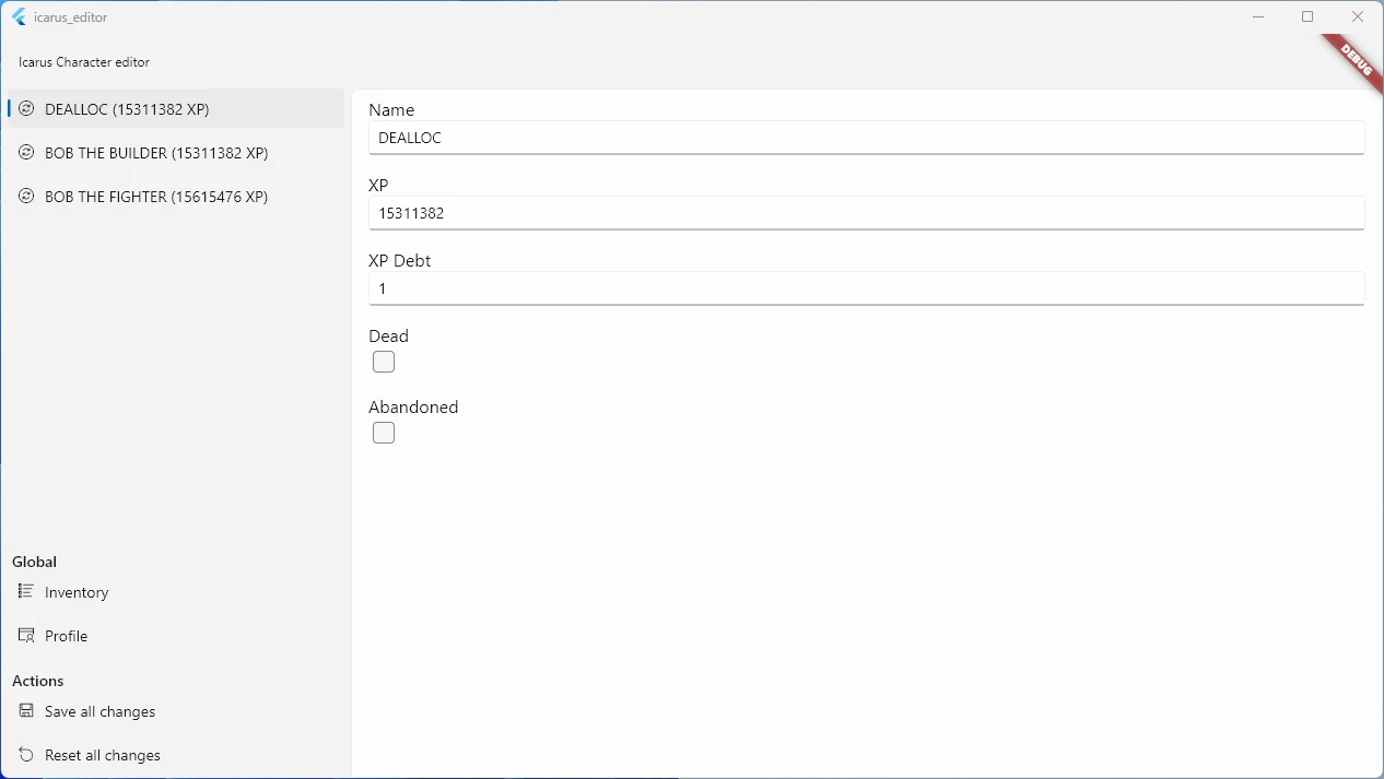 Icarus "Редактор Сохранений" [0.0.5] {dealloc}