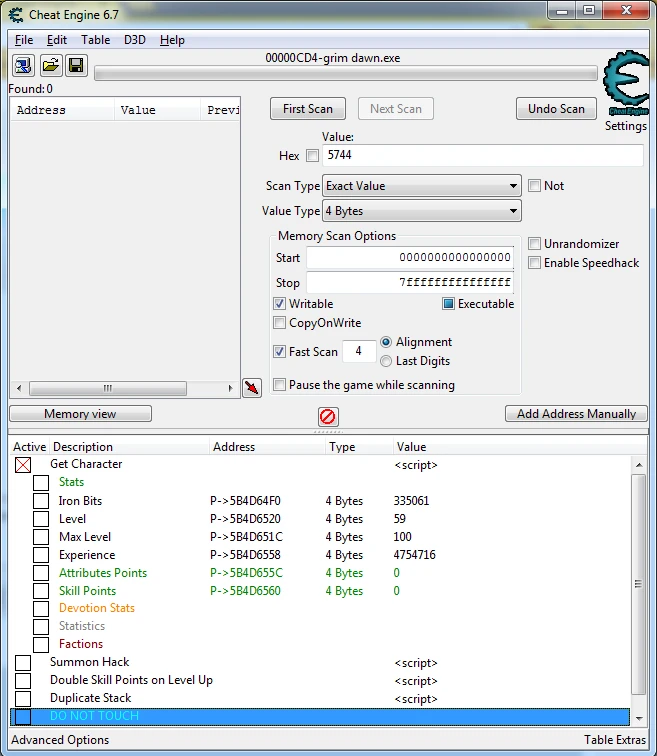 Grim Dawn: Таблица для Cheat Engine [1.0.5.0] {Marcus101RR}