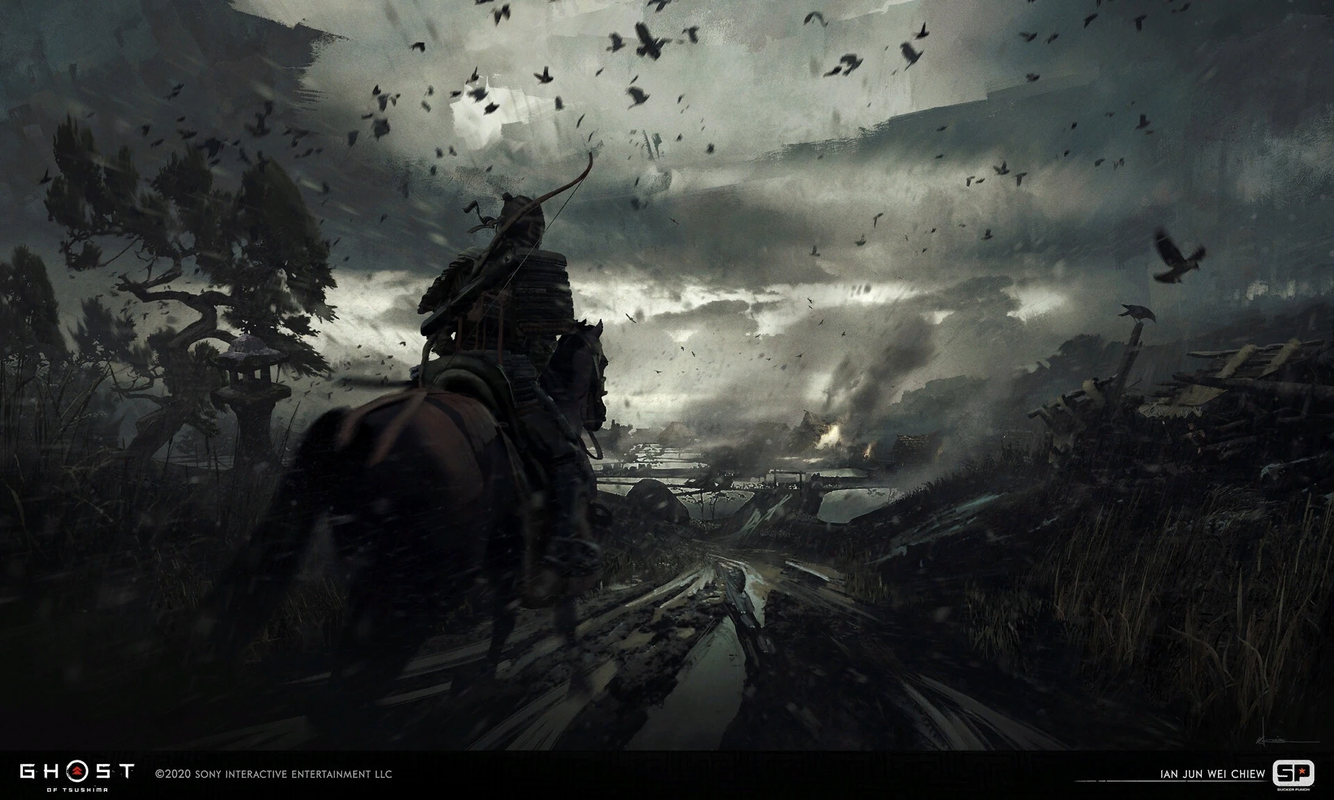 Художники Ghost of Tsushima представили множество концепт-артов и рендеров игры