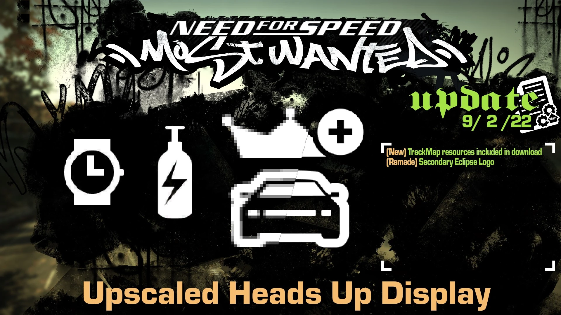 Need for Speed: Most Wanted "Upscaled HUD для русской версии [02.09.22]"
