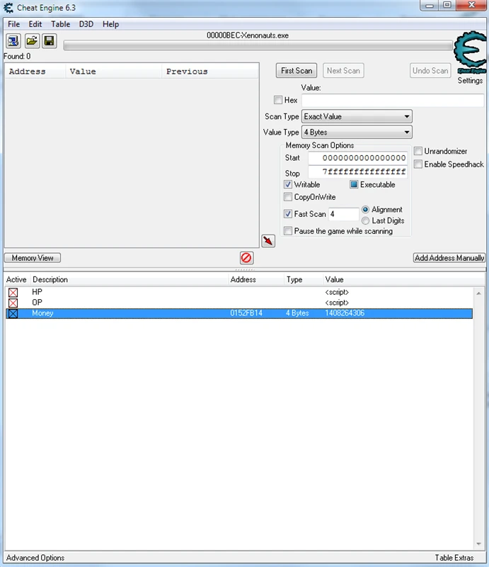 Xenonauts: Таблица для Cheat Engine (+3)