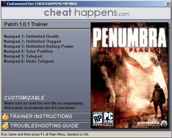 Penumbra: Black Plague: Трейнер (+6) [1.01]