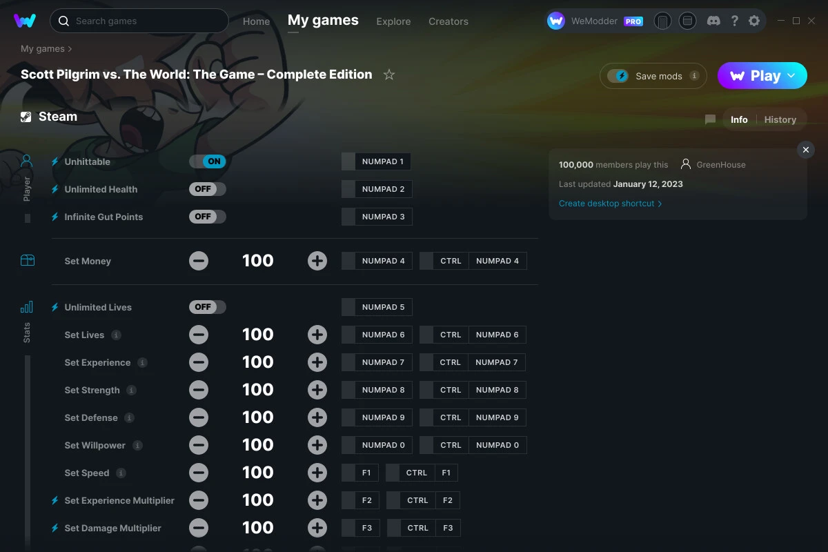 Scott Pilgrim vs. The World: The Game "Трейнер +15" [UPD: 12.01.2023] {GreenHouse / WeMod}