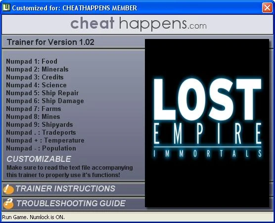 Lost Empire: Immortals: Трейнер (+11) [1.02]