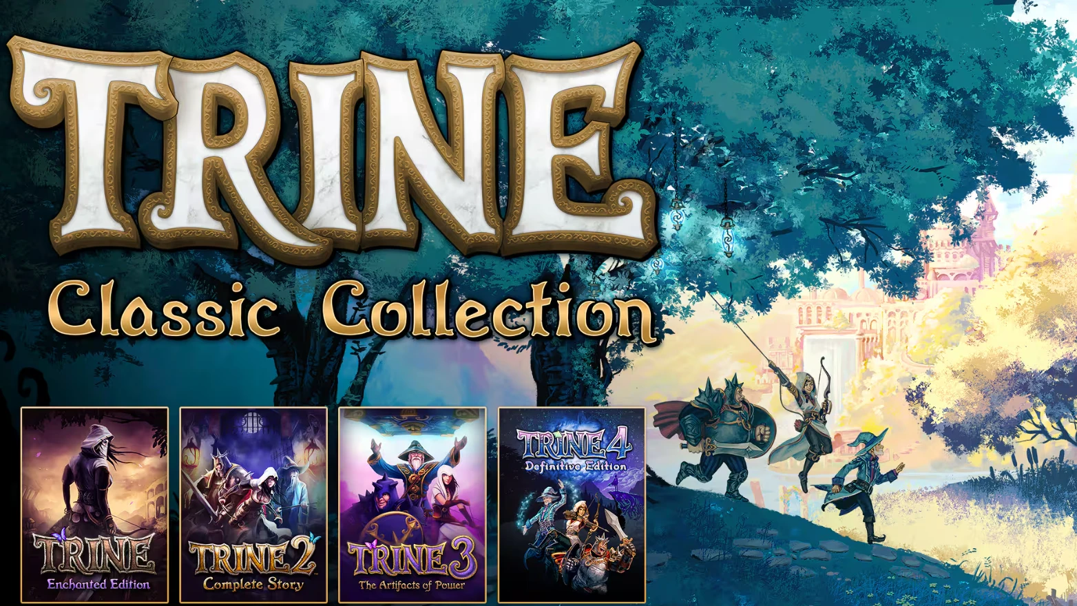 В Epic Games Store началась бесплатная раздача первых 4 частей головоломки-платформера Trine Classic Collection