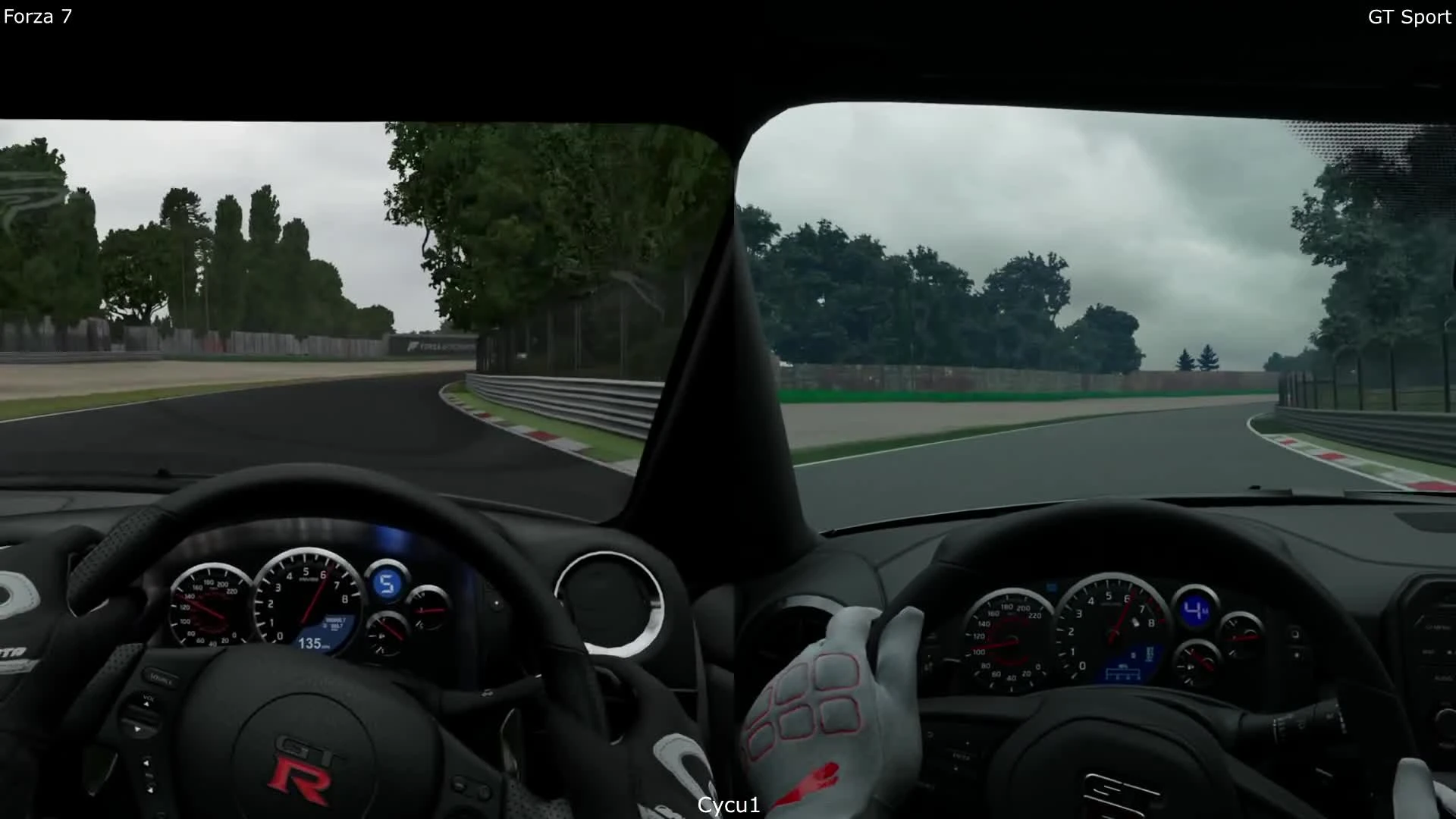 Сравнение графики - Forza Motorsport 7 Xbox One X vs PS4 Pro Gran Turismo Sport (Гоночный трек Monza)