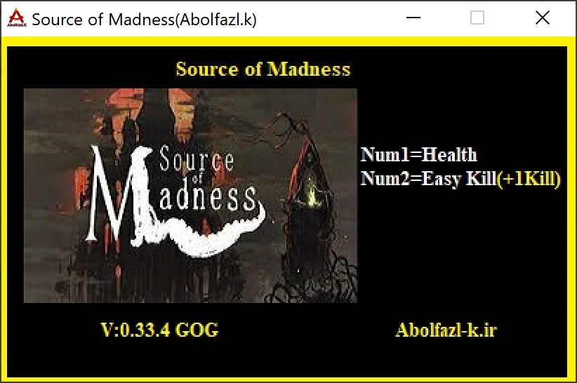Source of Madness: Трейнер/Trainer (+2) [0.33.4] {Abolfazl.k}
