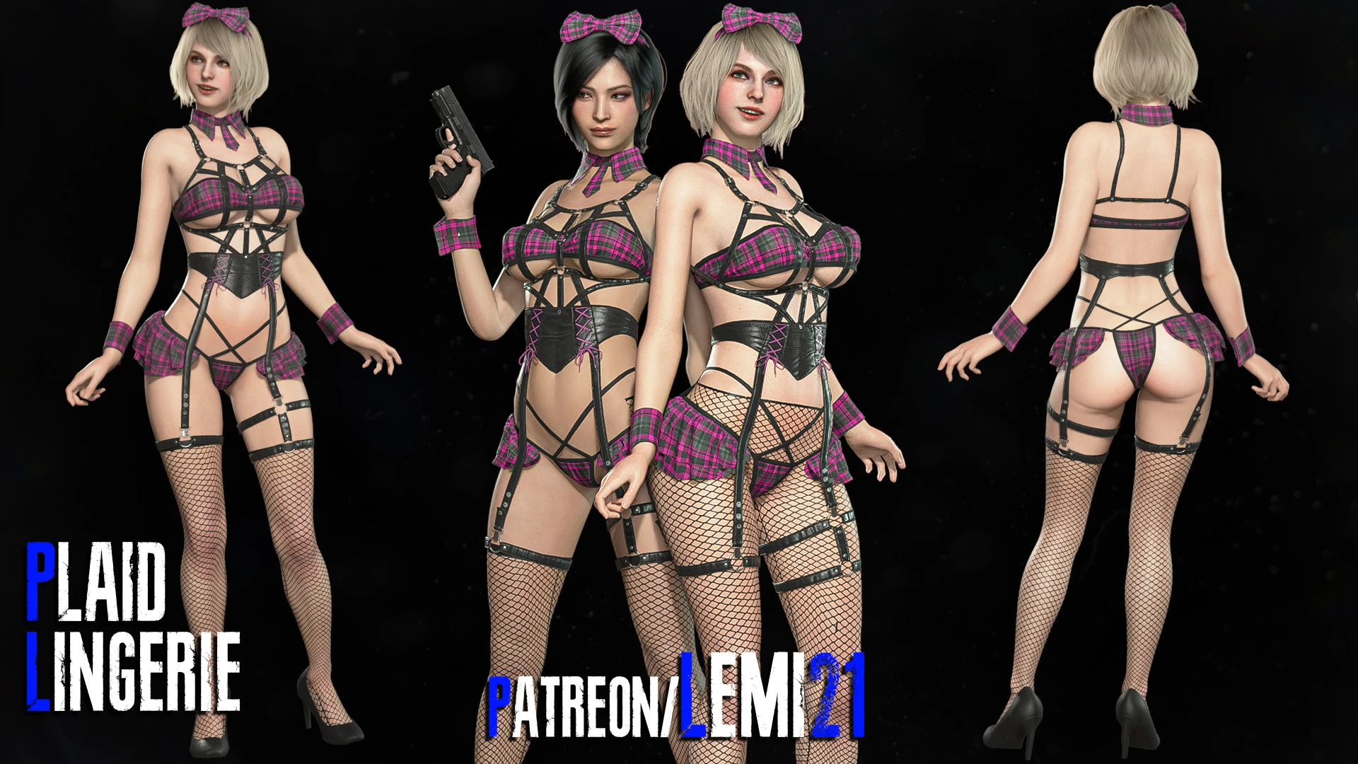 Resident Evil 4 "Нижнее белье в клетку для Эшли и Ады" {Aqua}