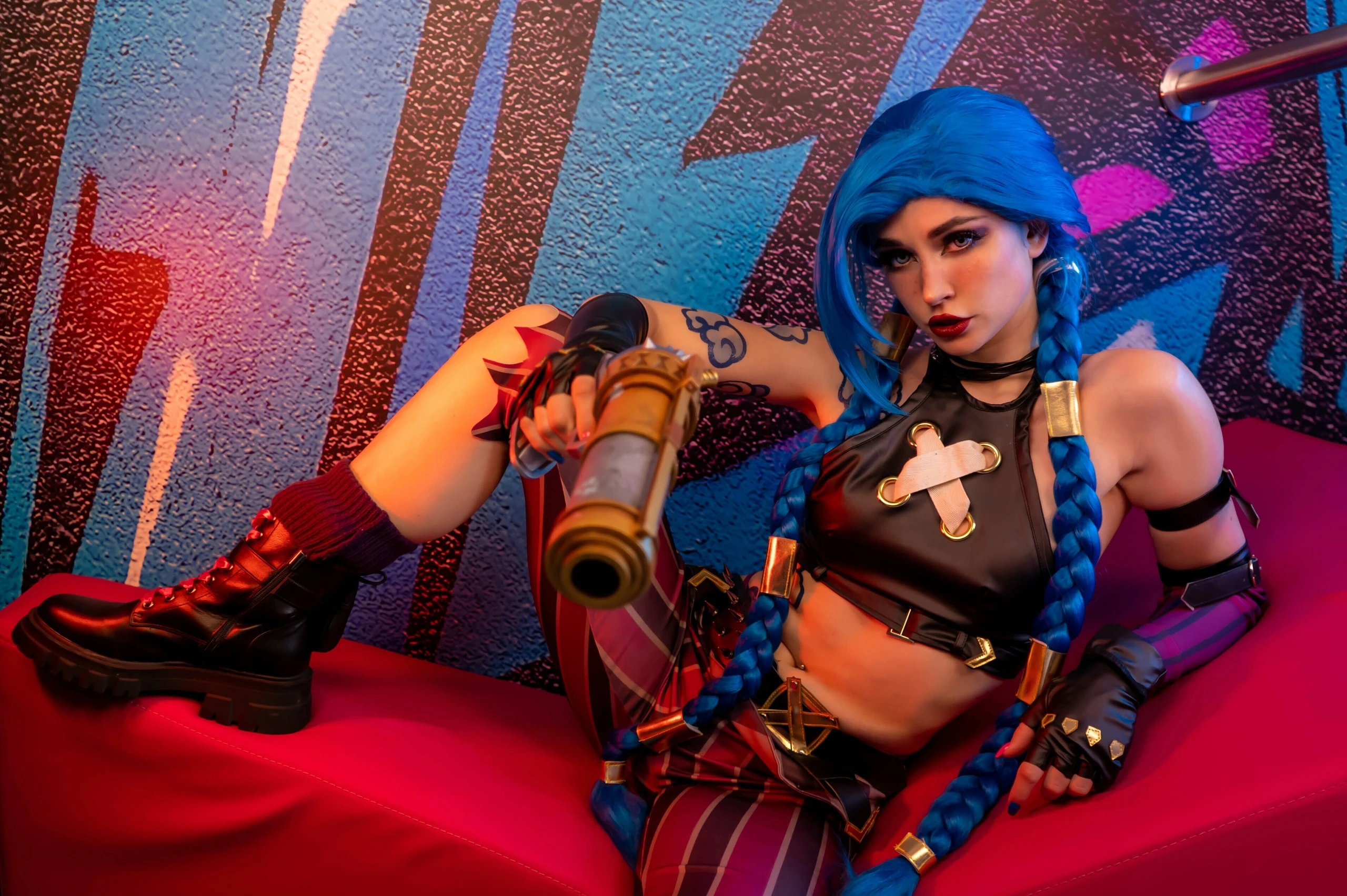 Косплей Джинкс из мультсериала "Аркейн"