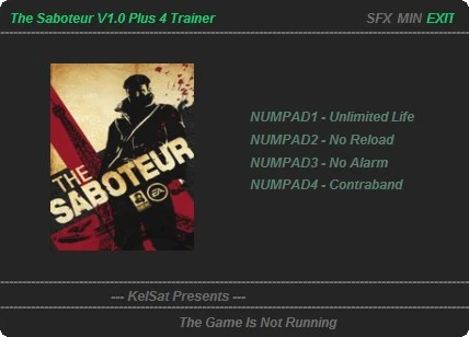 Saboteur: Трейнер (+4) [1.0] {KelSat}